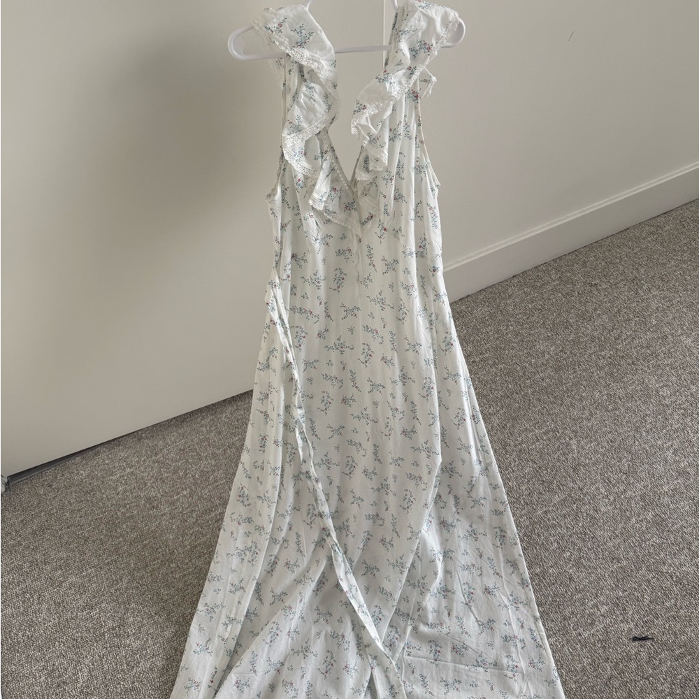 V-neck organic cotton floral dress - Picture 4 of 4